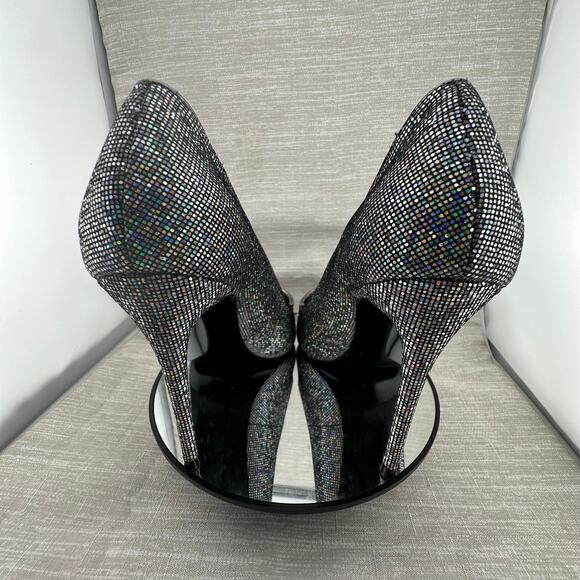 Steve Madden Women Black Pewter Rhinestone Daisie Most Pumps 8.5 - Picture 7 of 10